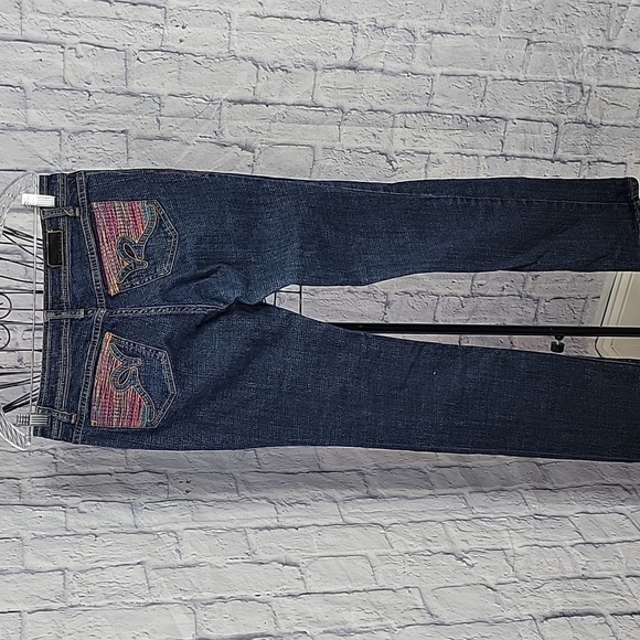 ROCAWEAR SIMONE Straight Leg Embroidered Jeans Size 9 - Picture 6 of 8
